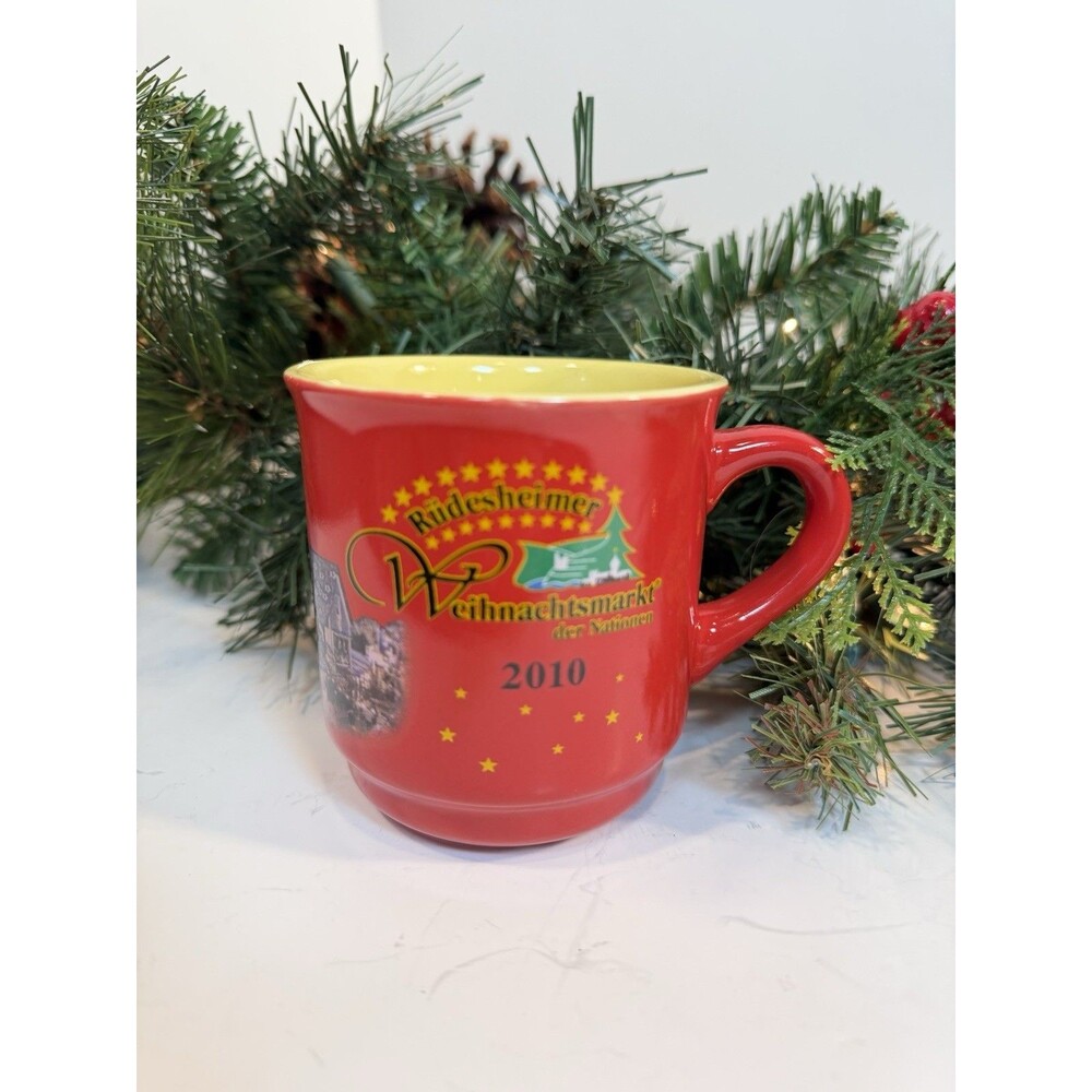 Rudesheimer Glühwein Mug 2010 Weihnachtsmarkt Germany Christmas Market Coffee